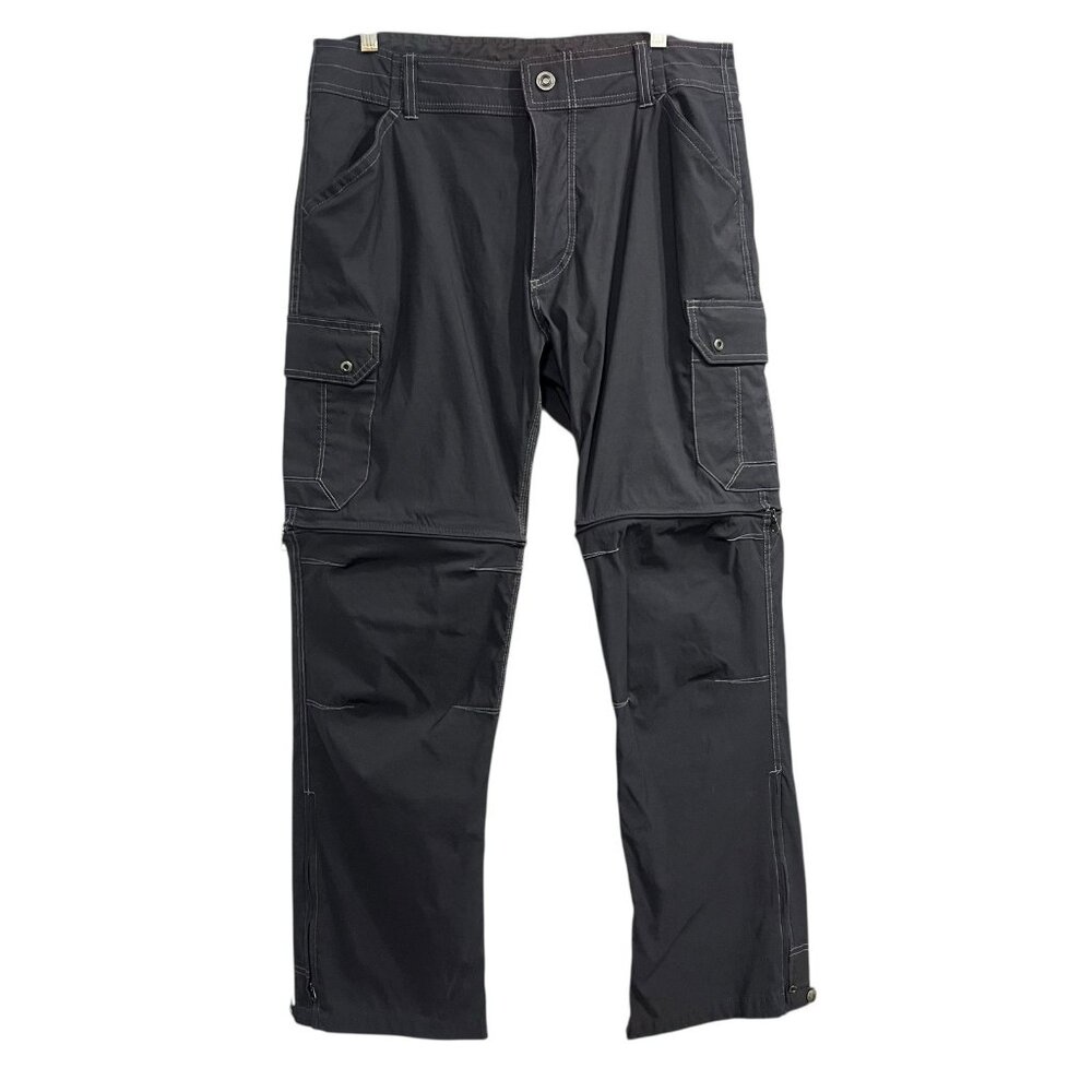 Kuhl Renegade Convertible Stealth Cargo Pants Men 36 x 30 Black Hiking Outdoors